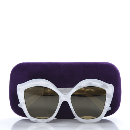 Gucci Acetate Cat Eye GG0117S Sunglasses White 8 of 8