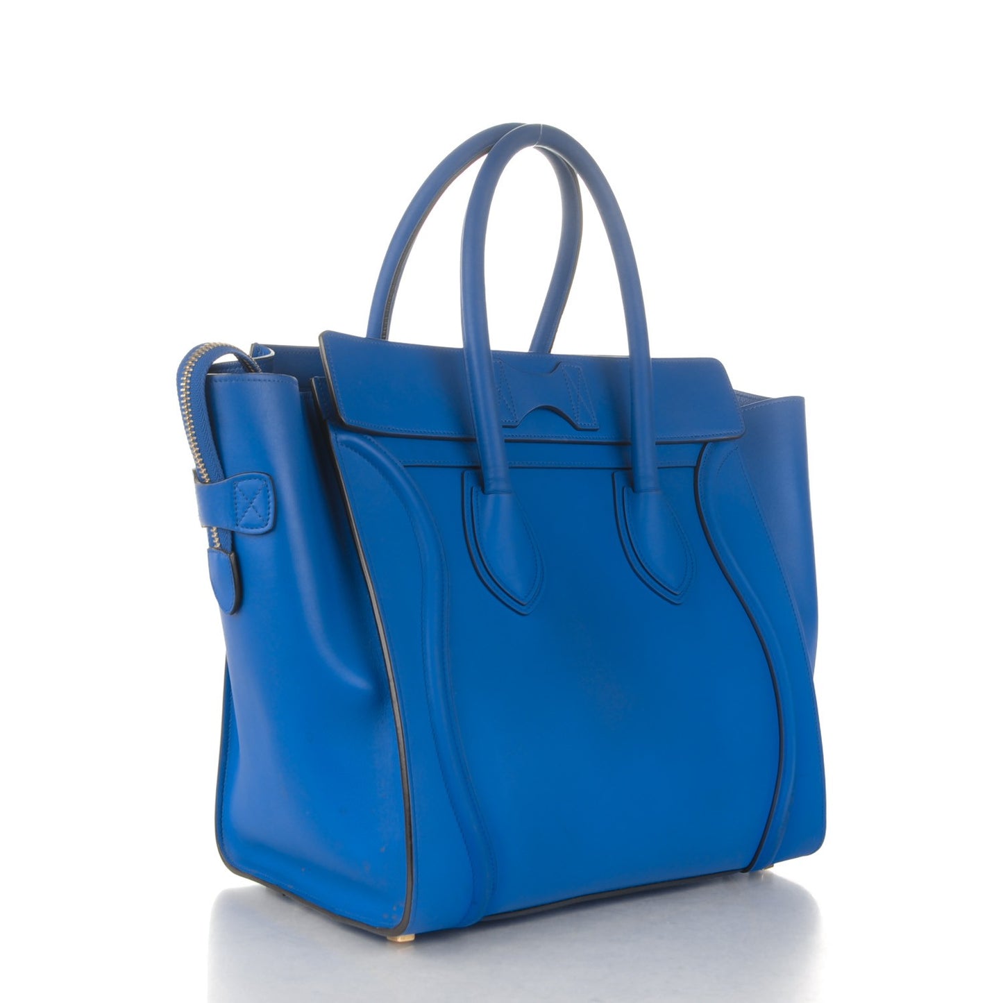 Smooth Calfskin Mini Luggage Bright Blue