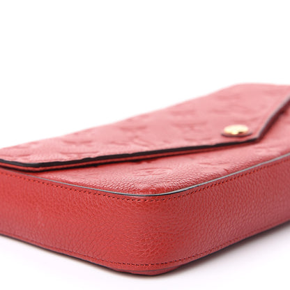 Louis Vuitton Empreinte Pochette Felicie Chain Wallet Scarlet 9 of 15