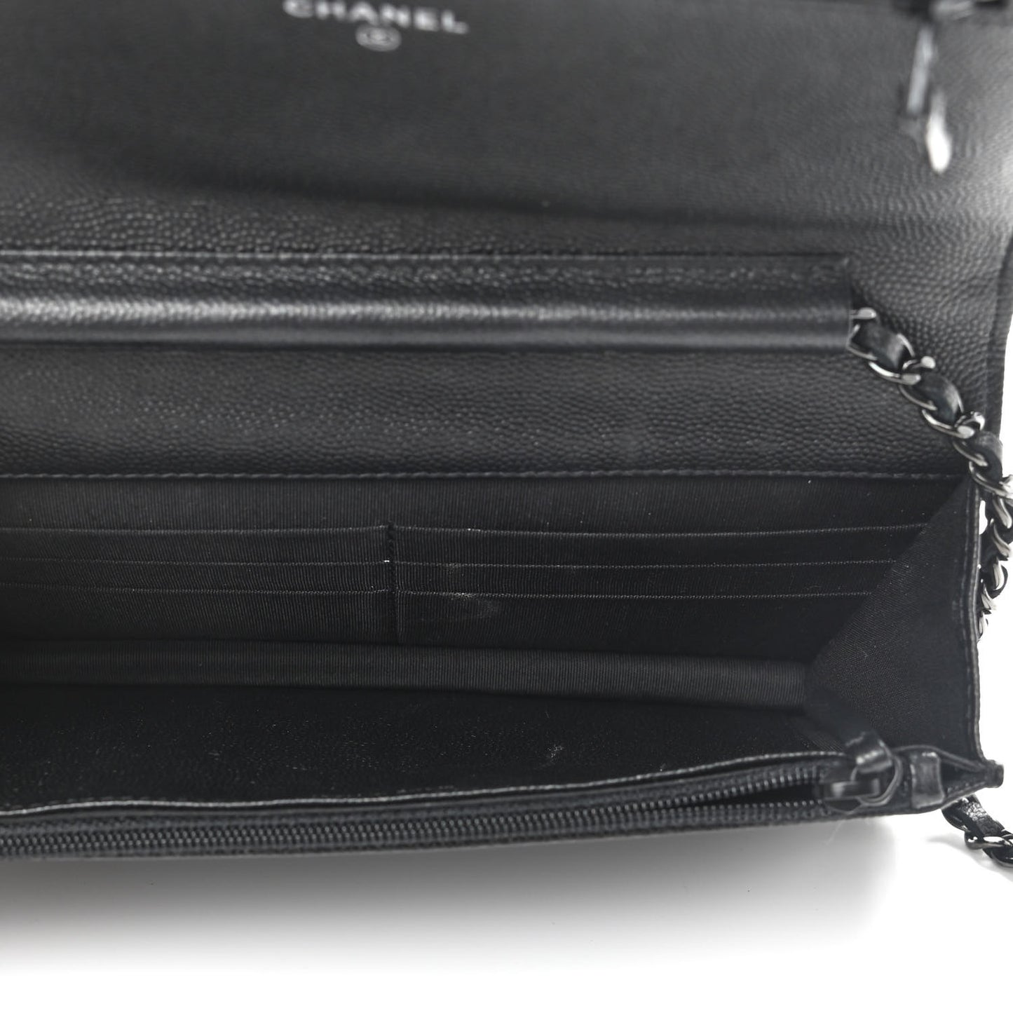 Caviar Quilted Boy Wallet On Chain WOC So Black