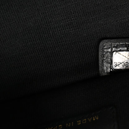 Chanel Caviar Quilted Crystal Zip Card Holder Wallet Black 7 of 8