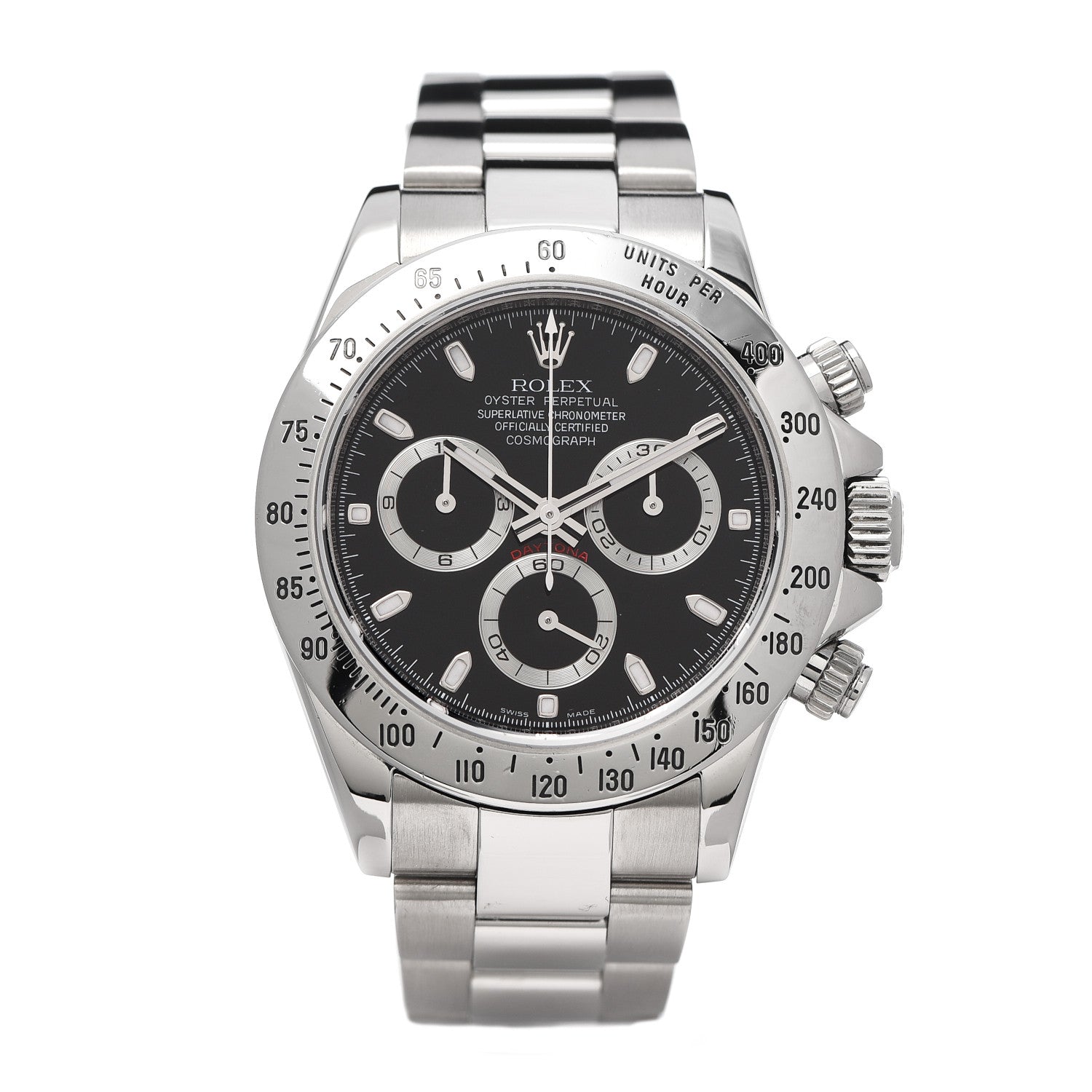 Rolex Stainless Steel 40mm Oyster Perpetual Daytona Cosmograph Watch Black 116520 1 of 6
