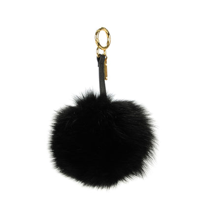 Fendi Fox Fur Pom Pom Bag Charm Black 1 of 4