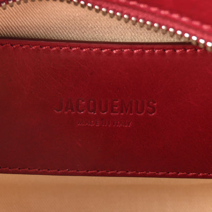 Jacquemus Shiny Calfskin Small Turismo Bag Burgundy 6 of 10