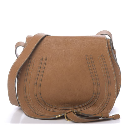 Chloe Grained Calfskin Medium Marcie Saddle Bag Burning Camel 1 of 10