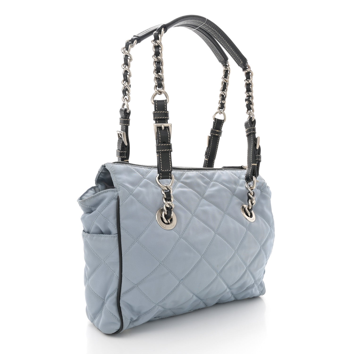 Prada Tessuto Nylon Impunturato Quilted Shopping Tote Pervinca 3 of 13