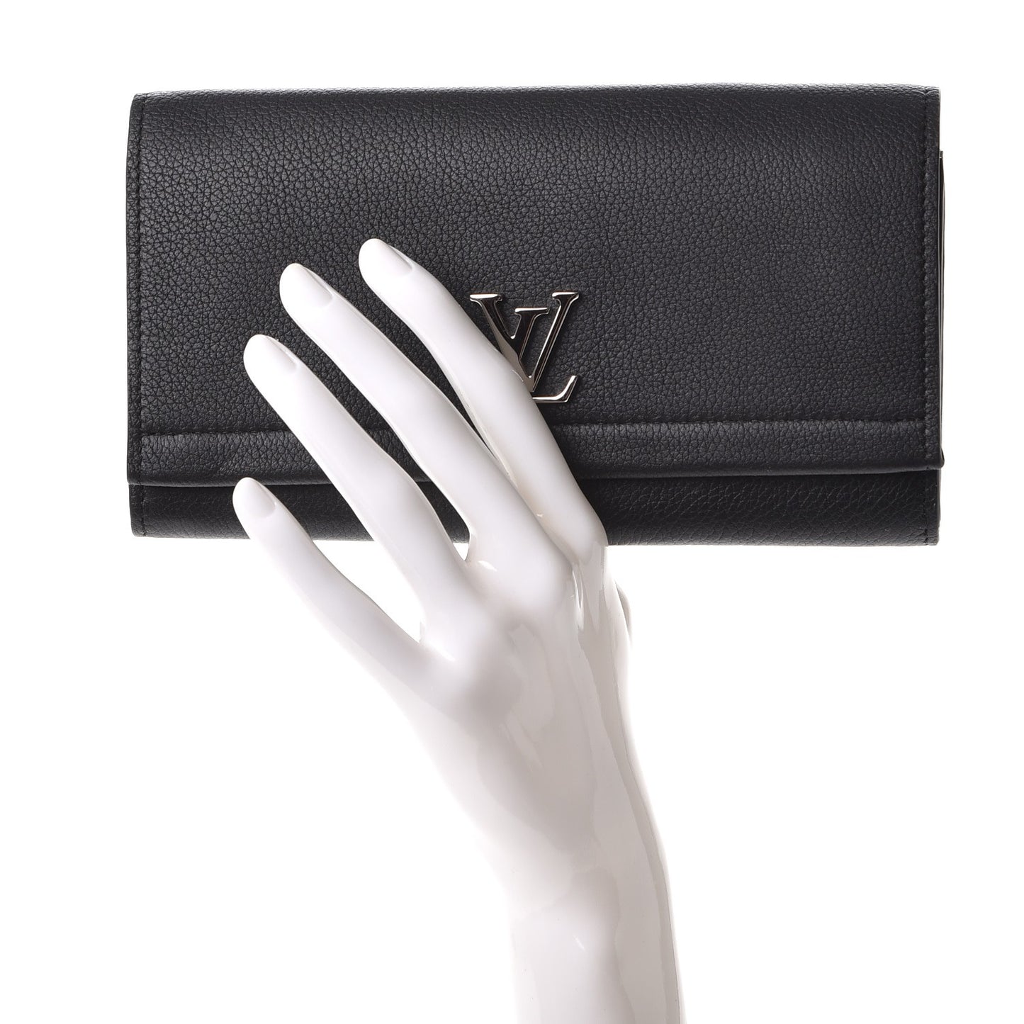 Calfskin Lockme II Wallet Black