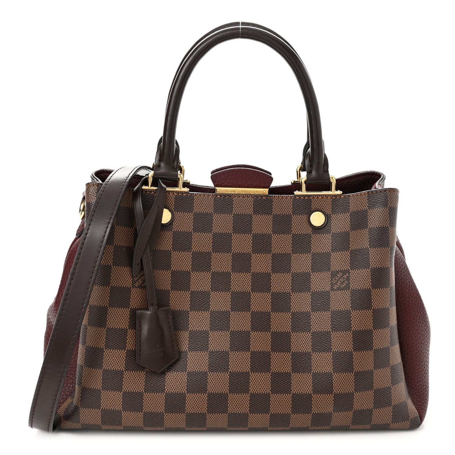 Louis Vuitton Damier Ebene Cuir Taurillon Brittany Bordeaux 1 of 17