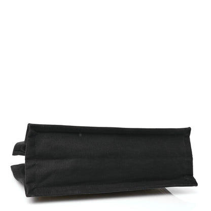 Saint Laurent Canvas Calfskin Leopard Print Rive Gauche Noe Tote Natural Black 4 of 12