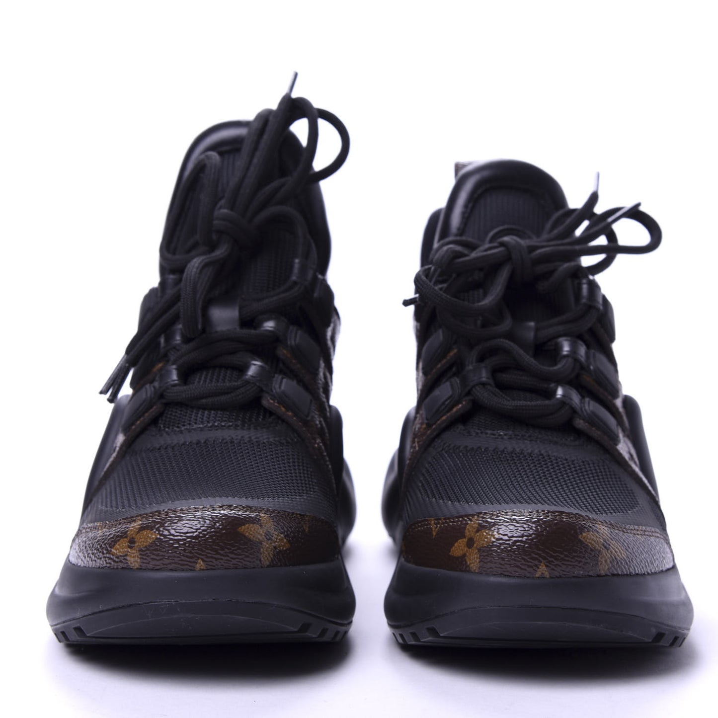 Calfskin Patent Monogram LV Archlight Sneakers 37 Black