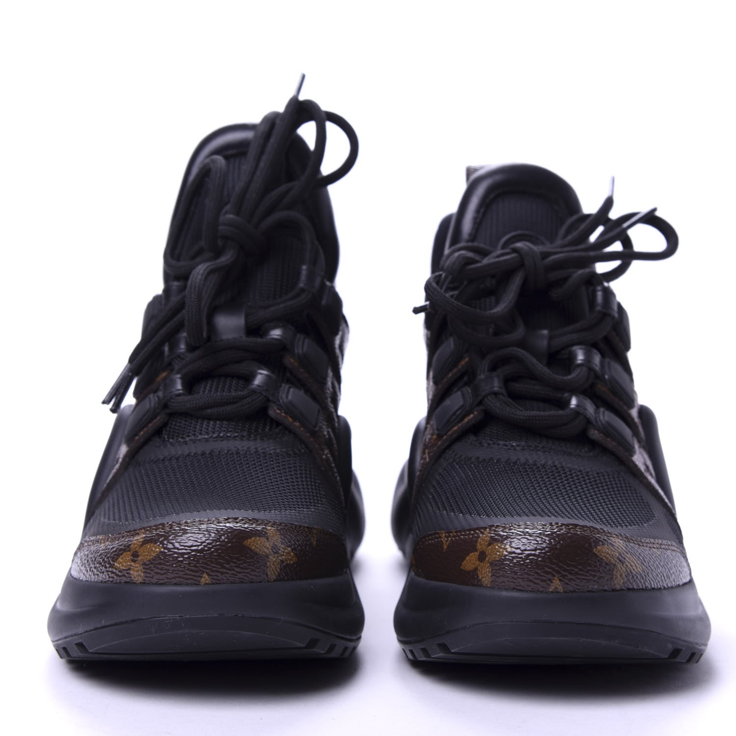 Louis Vuitton Calfskin Patent Monogram LV Archlight Sneakers 37 Black 2 of 11