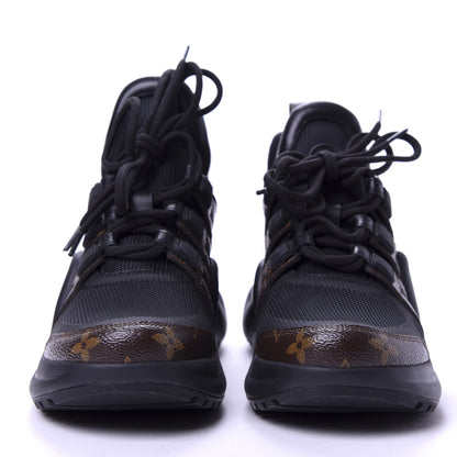 Louis Vuitton Calfskin Patent Monogram LV Archlight Sneakers 37 Black 2 of 11