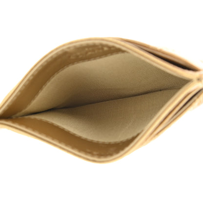 Chanel Aged Metallic Calfskin Pearl CC Quilted Card Holder Gold 5 of 9