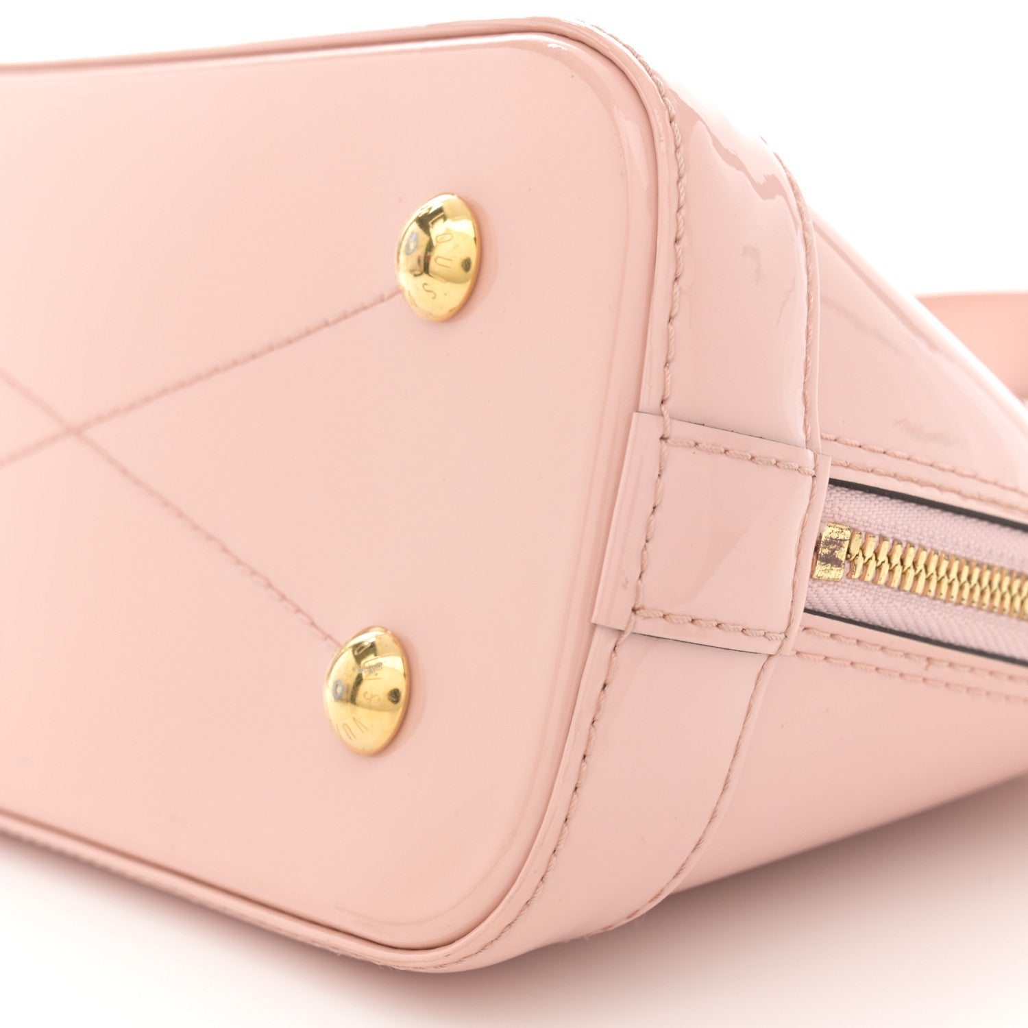 Louis Vuitton Patent Monogram Alma BB Rose Ballerine 10 of 12