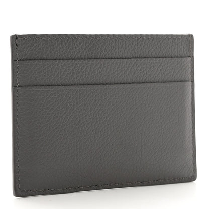 Balenciaga Grained Calfskin Logo Cash Card Holder Graphite Black 3 of 7