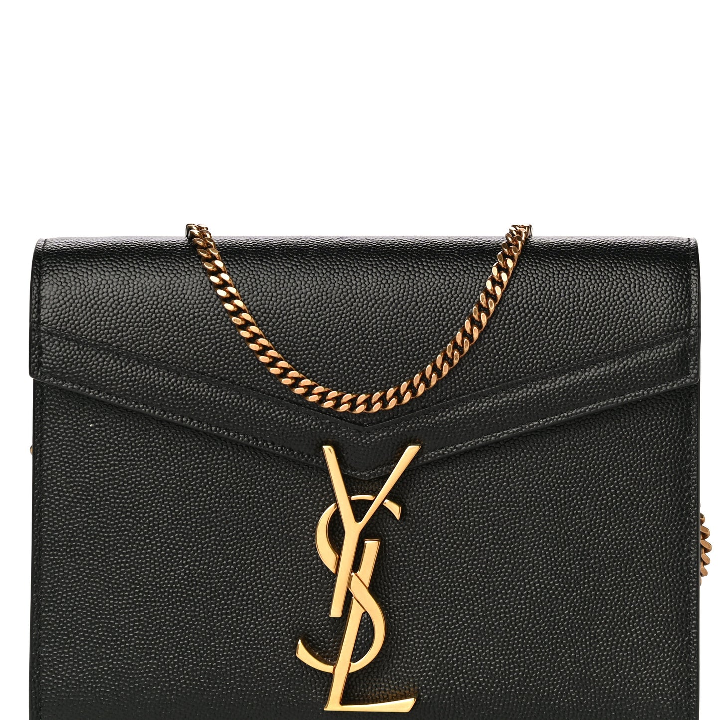 Grain De Poudre Monogram Cassandra Chain Wallet Black