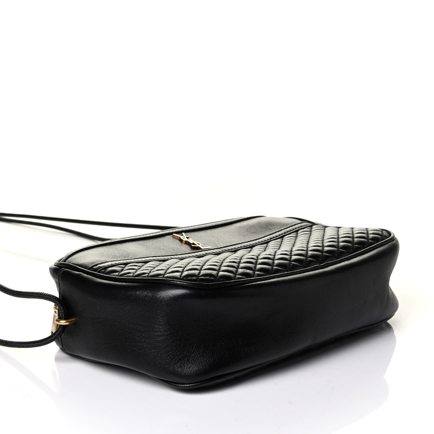Saint Laurent Lambskin Quilted Victoire Camera Bag Black 3 of 7