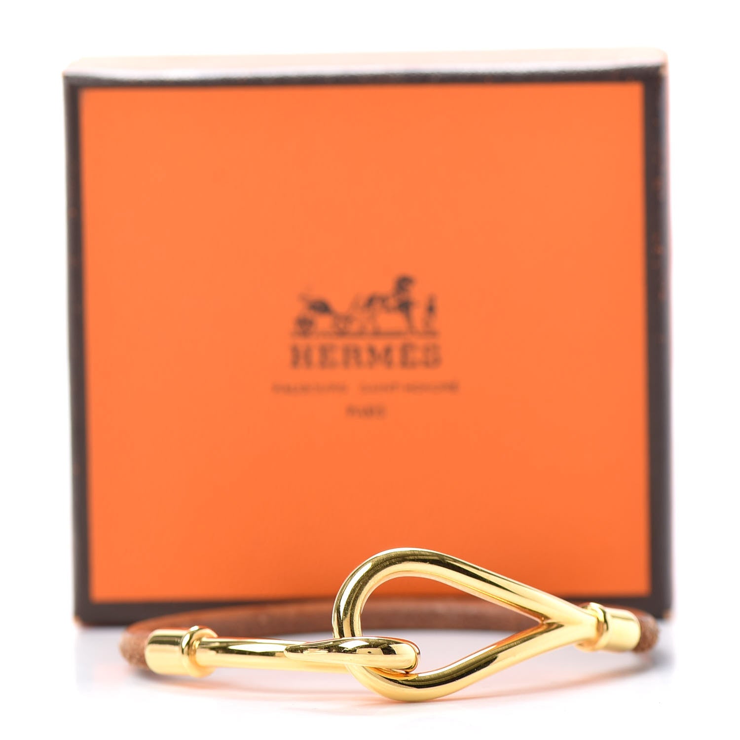 Hermes Natural Bridle Jumbo Hook Bracelet Bouton 5 of 5