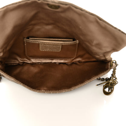 Christian Dior Metallic Grained Calfskin Cannage Lady Dior Wallet On Chain Bronze 4 of 10
