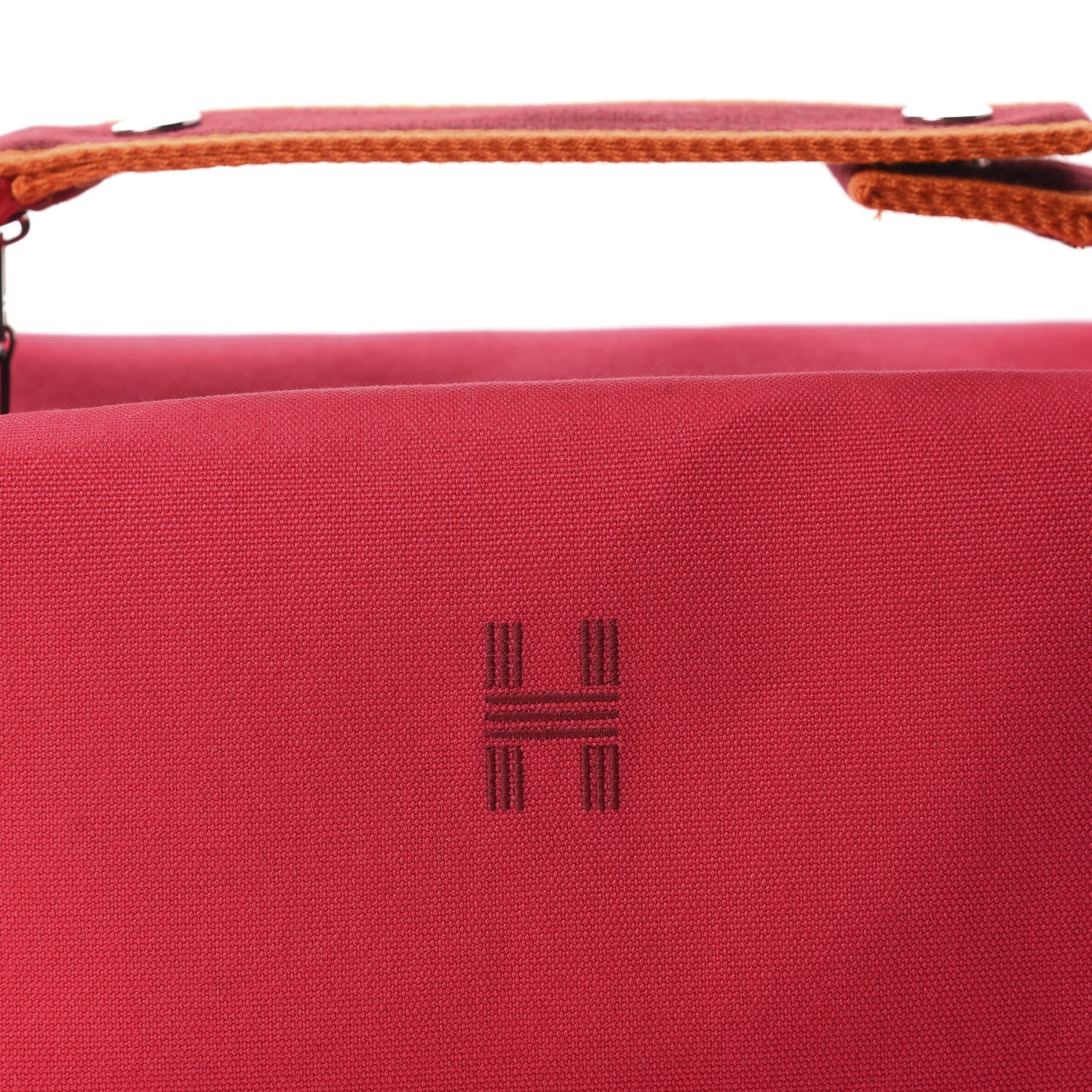 Hermes Canvas Large Bride-A-Brac Pouch Hibiscus 9 of 9