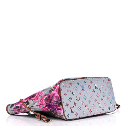 Louis Vuitton Metallic Monogram LV Garden Neverfull MM Silver 5 of 12