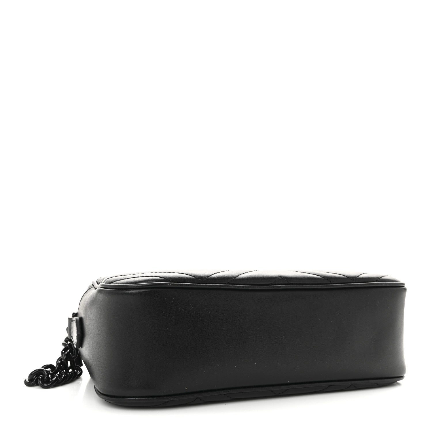 Gucci Calfskin Matelasse Monochrome Small GG Marmont Chain Shoulder Bag Black 4 of 10