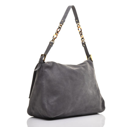 Fendi Vitello Savana Big Mama Baguette Grigio Tartaruga Natural 3 of 9