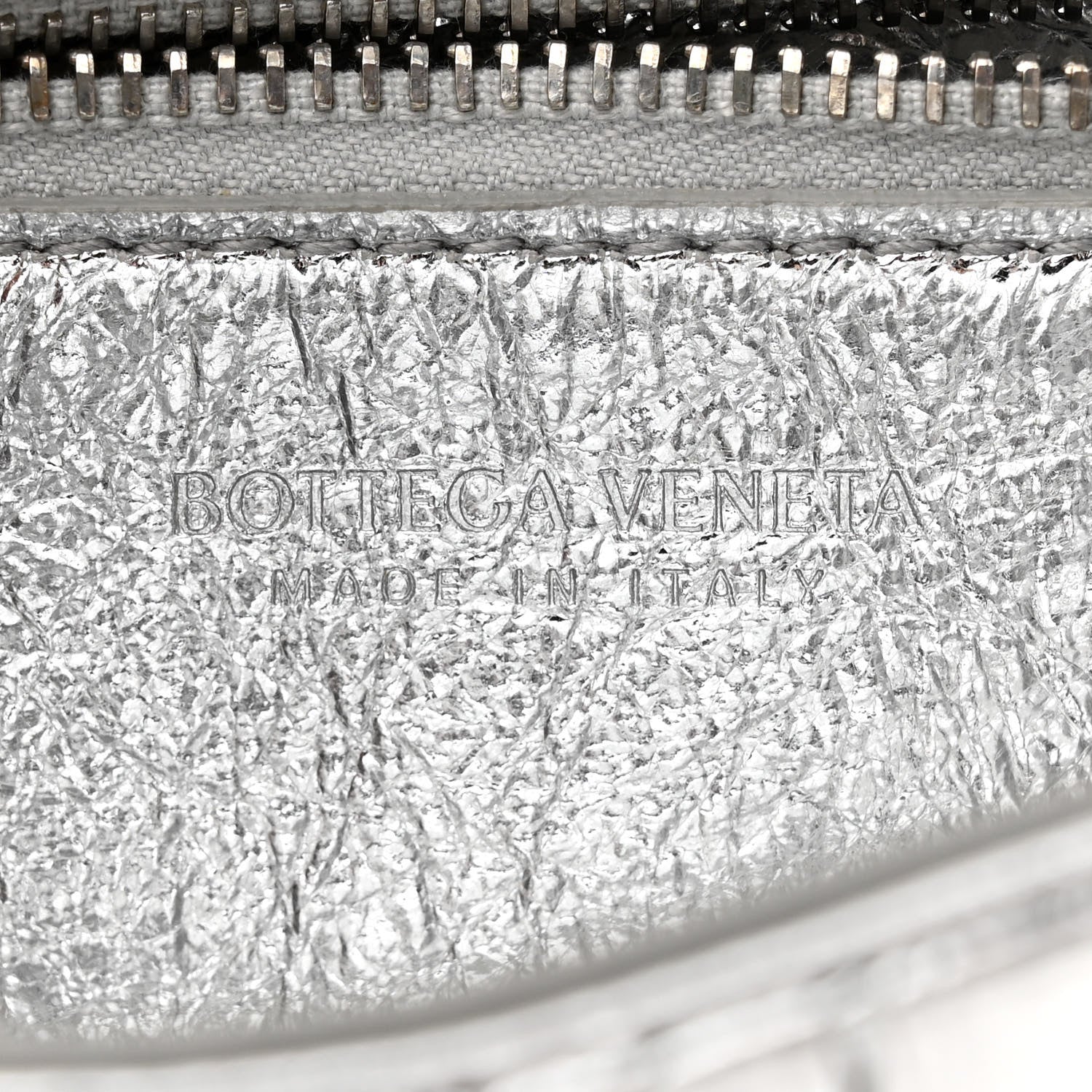 Bottega Veneta Metallic Calfskin Intreccio Plisse Small Cassette Crossbody Bag Silver 6 of 9