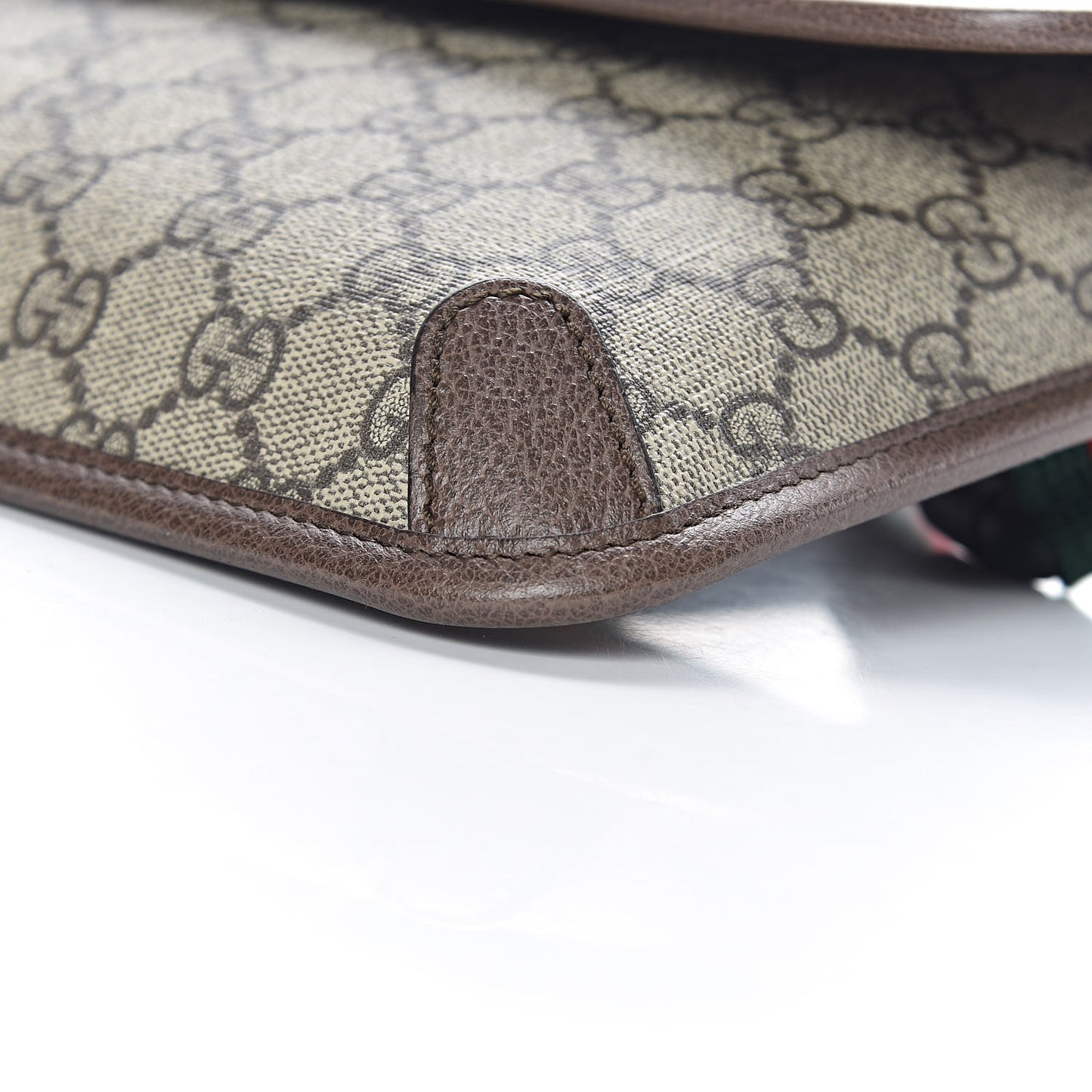 GG Supreme Monogram Neo Vintage Web Belt Bag Brown