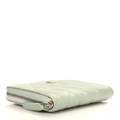 Chanel Caviar Quilted Small Zip Around Wallet Light Green 4 of 9