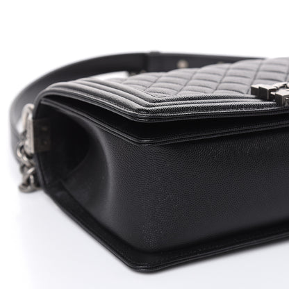 Chanel Caviar Quilted Medium Boy Flap Black 8 of 10