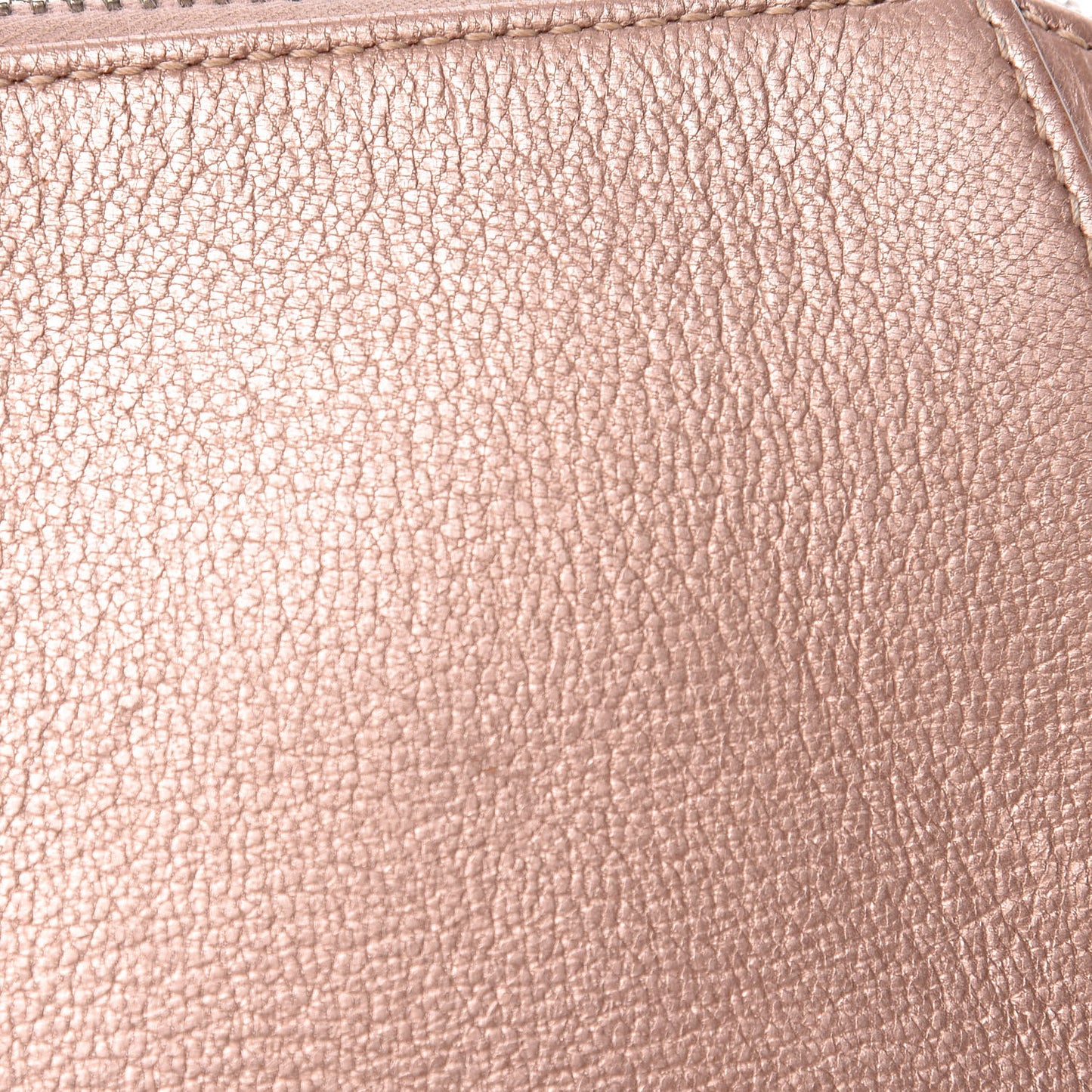 Metallic Sugar Goatskin Small Antigona Beauty Wristlet Light Pink
