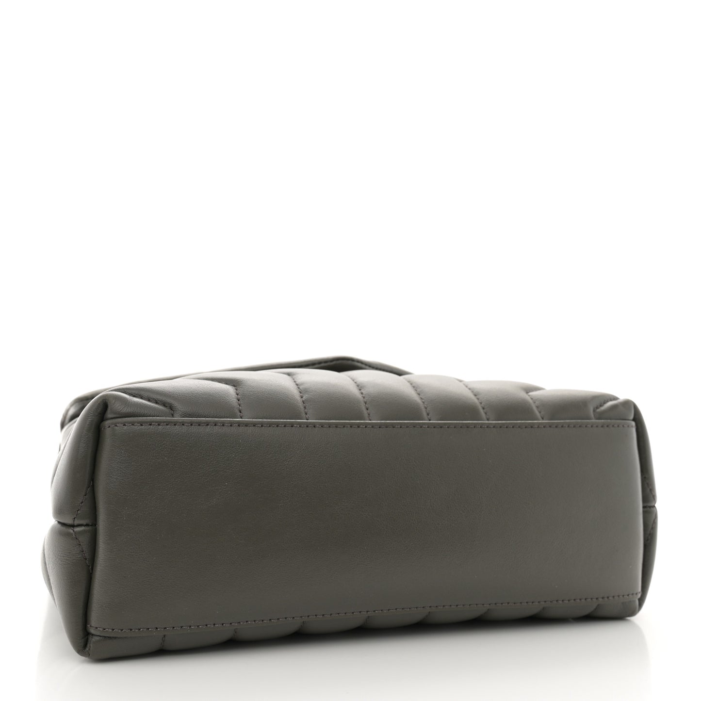 Calfskin Y Quilted Monogram Small Loulou Chain Satchel Olive