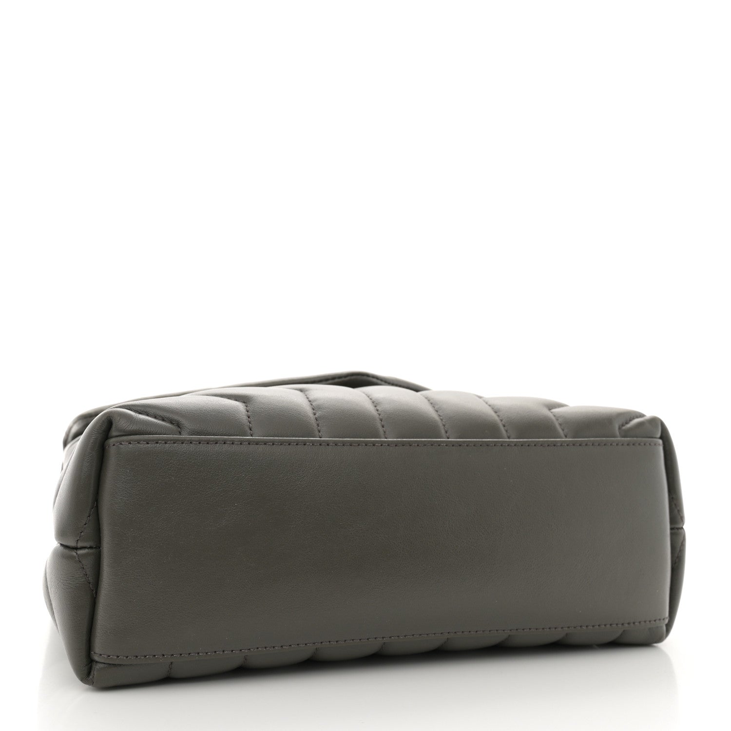 Saint Laurent Calfskin Y Quilted Monogram Small Loulou Chain Satchel Olive 4 of 14