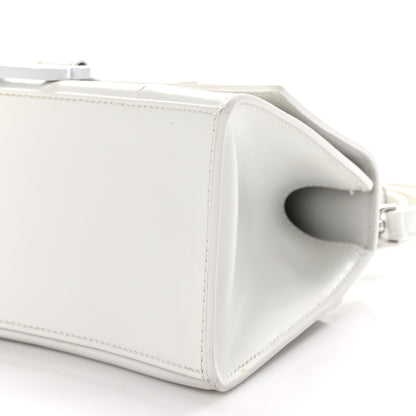 Balenciaga Shiny Box Calfskin Tonal B Small Hourglass Top Handle Bag White 10 of 11