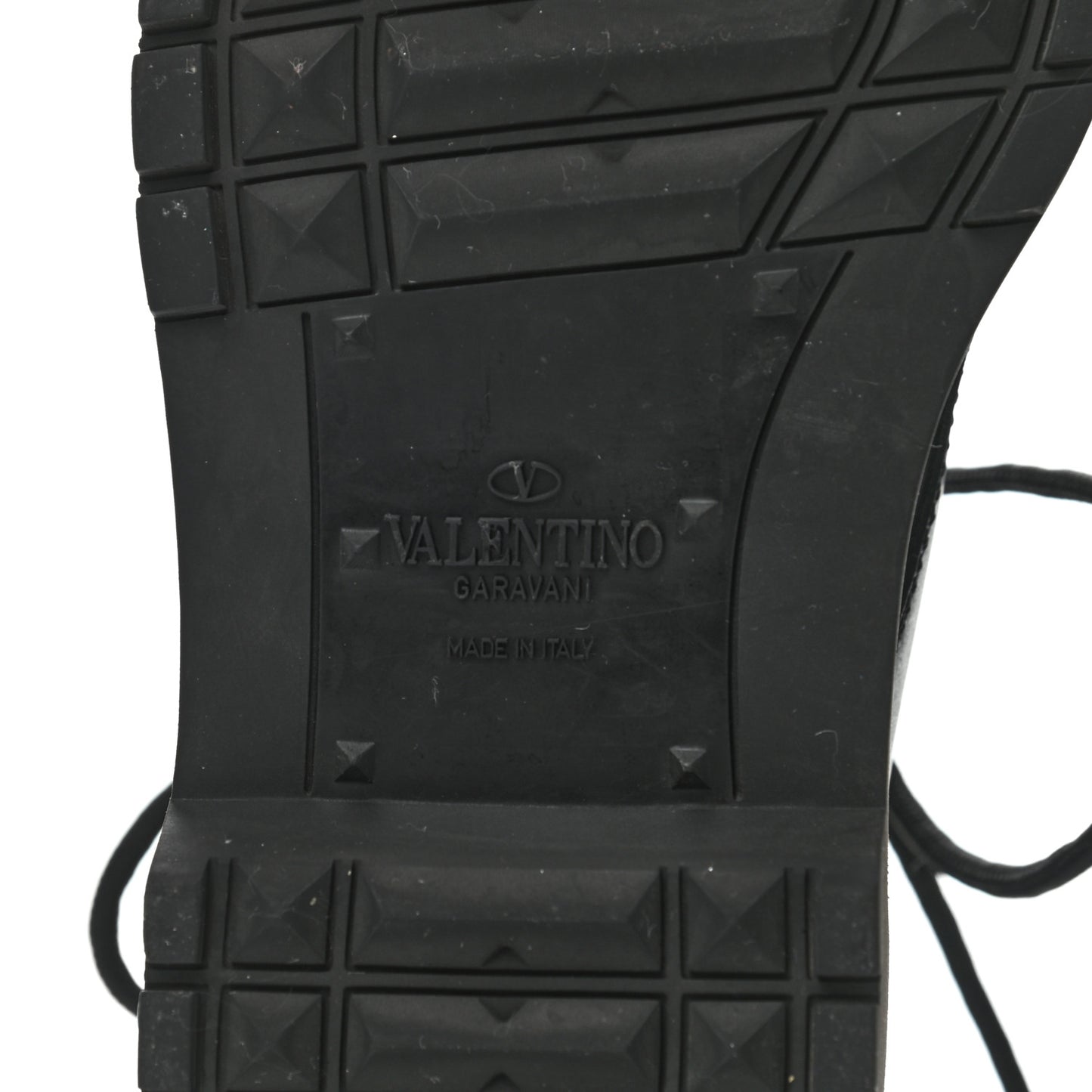 Calfskin VLTN 20mm Combat Boots 36.5 Black White