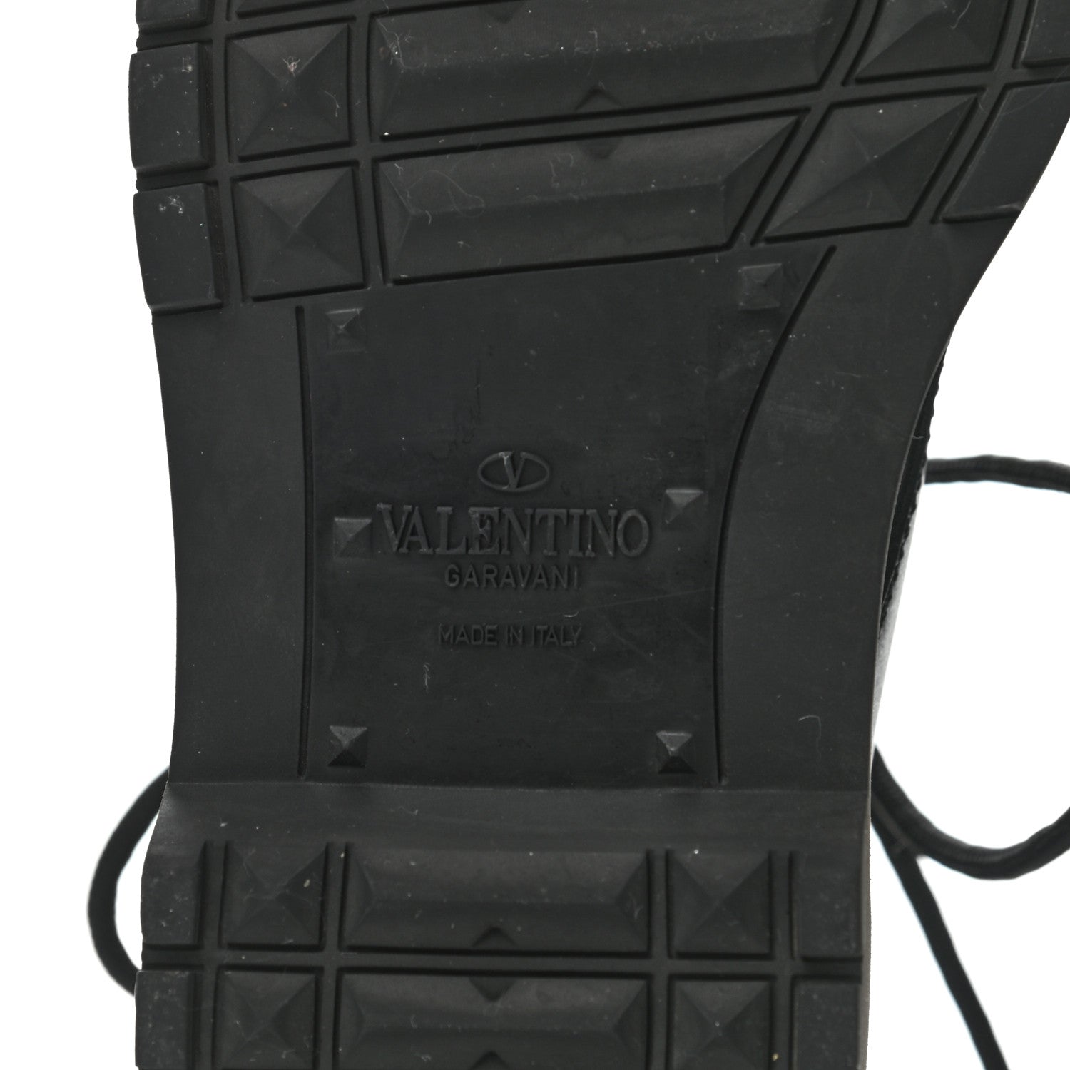 Valentino Garavani Calfskin VLTN 20mm Combat Boots 36.5 Black White 3 of 11