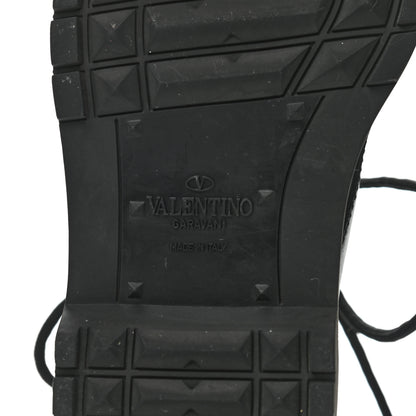 Valentino Garavani Calfskin VLTN 20mm Combat Boots 36.5 Black White 3 of 11