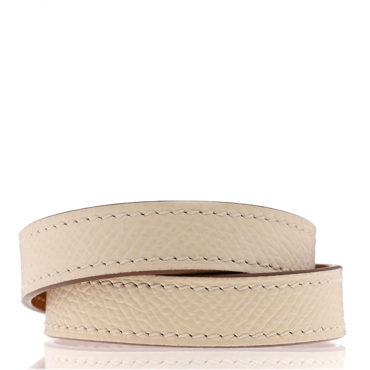 Hermes Epsom Kelly Double Tour Bracelet T1 Nata 3 of 5