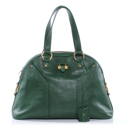 Saint Laurent Leather Large Muse Green 1 of 8