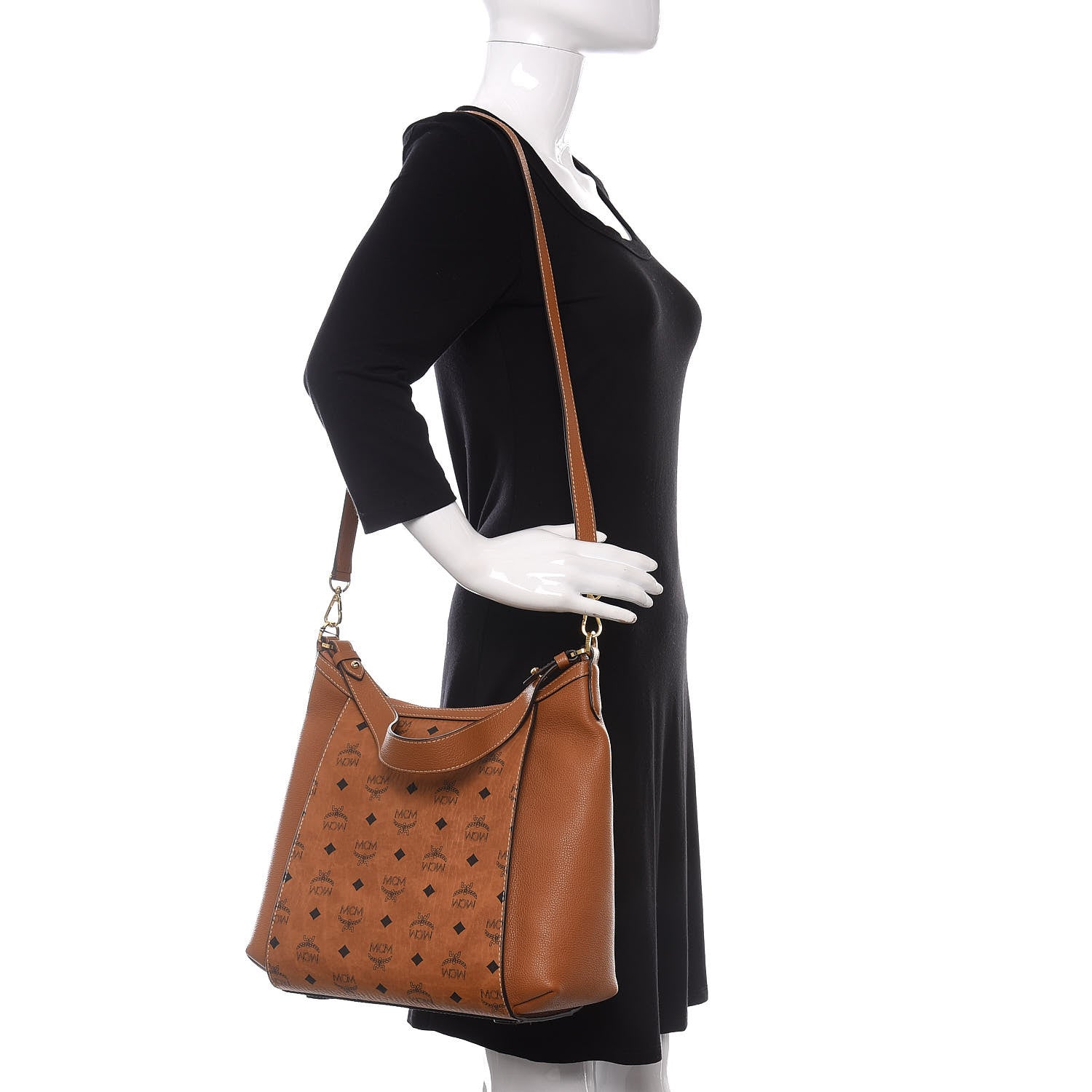 MCM Visetos Medium Luisa Hobo Cognac 3 of 10