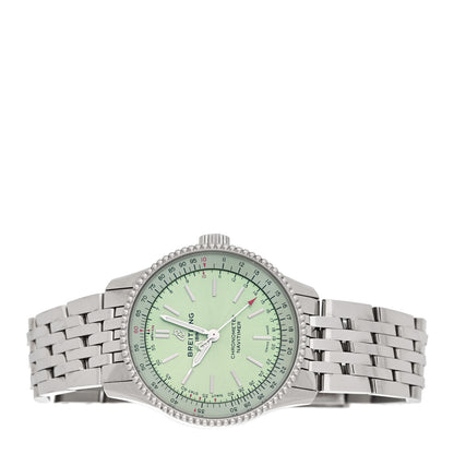 Breitling Stainless Steel 35mm Navitimer Automatic Watch Green A17395361L1A1 2 of 4