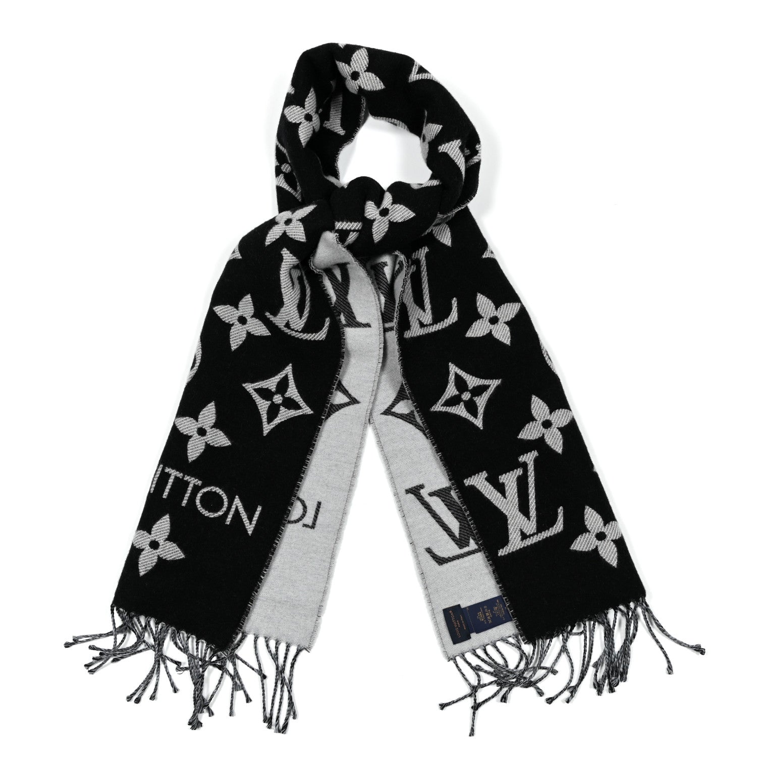 Louis Vuitton Wool Simply LV Scarf Black 1 of 3