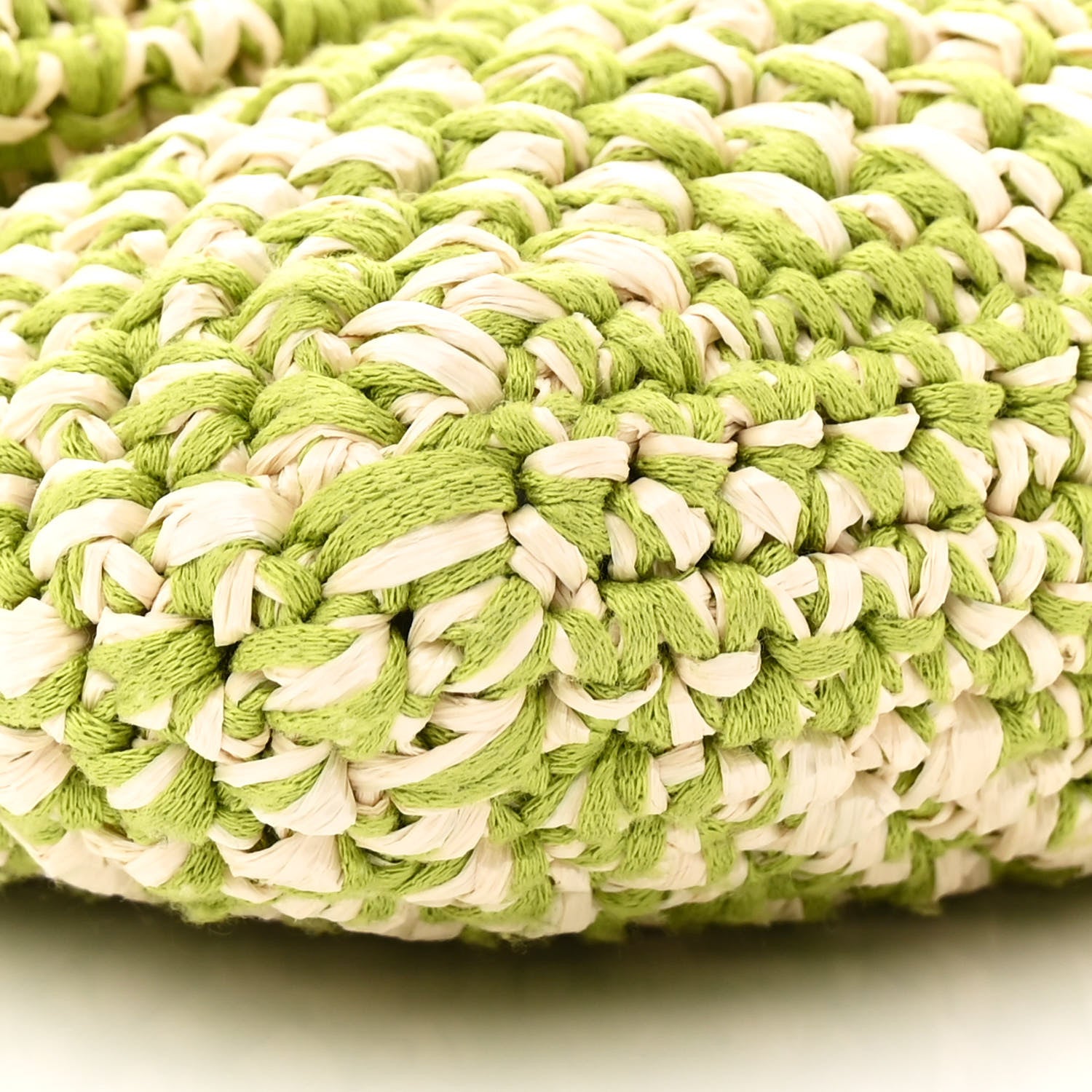 Fendi Woven Straw Baguette Green 8 of 14