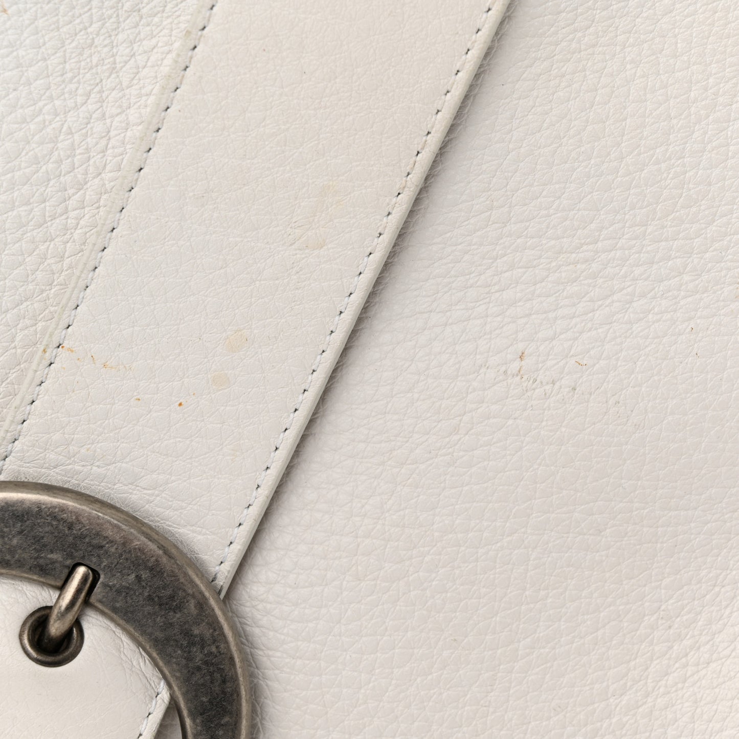 Calfskin Braided Gaucho Double Saddle Bag White