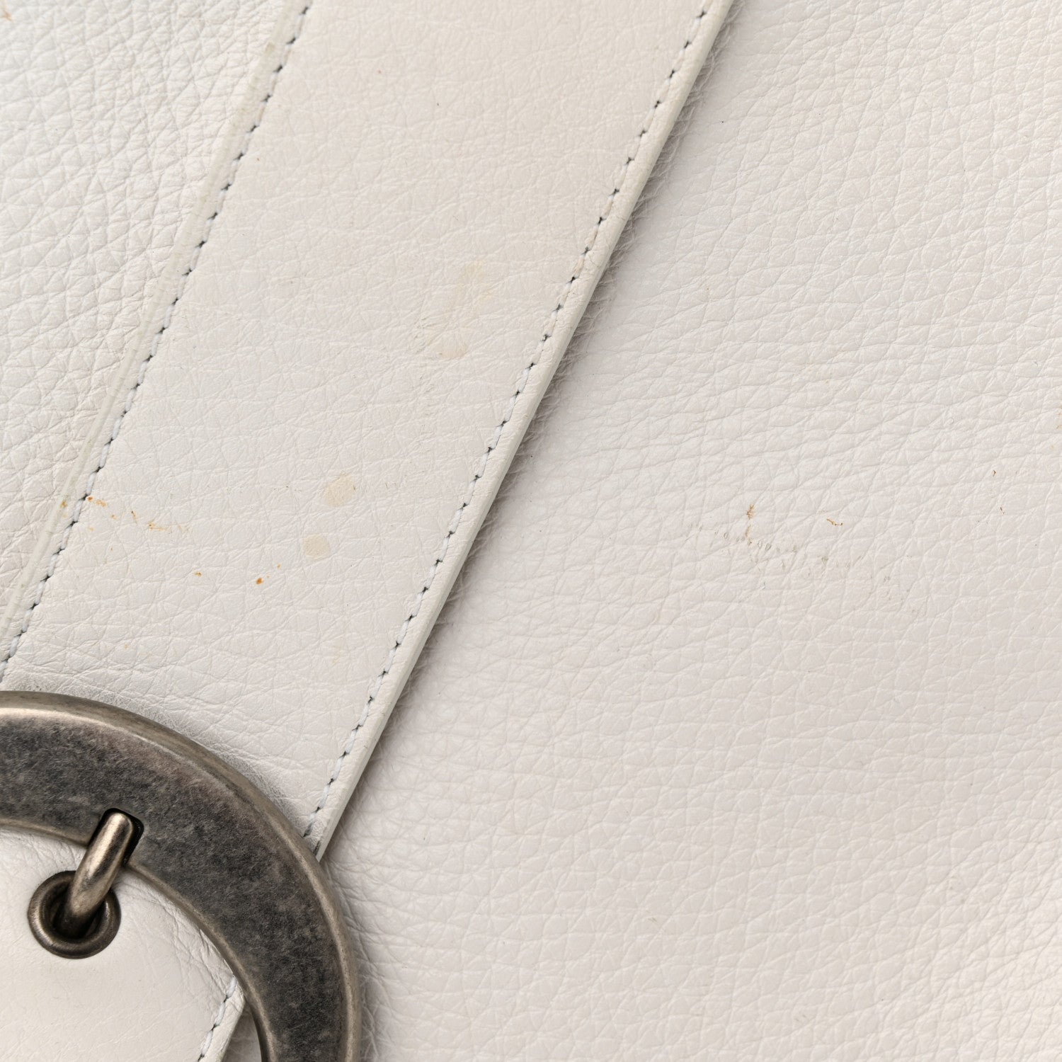 Christian Dior Calfskin Braided Gaucho Double Saddle Bag White 14 of 21