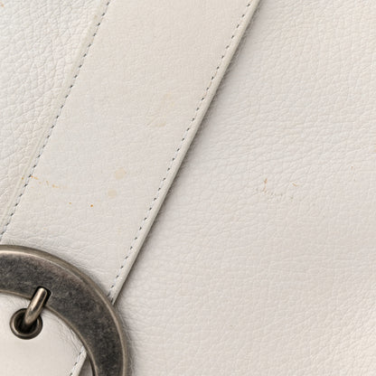 Christian Dior Calfskin Braided Gaucho Double Saddle Bag White 14 of 21