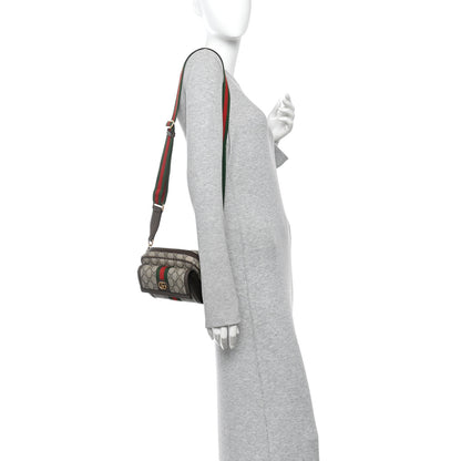 Gucci GG Supreme Monogram Web Mini Ophidia Bag Beige Ebony 2 of 12