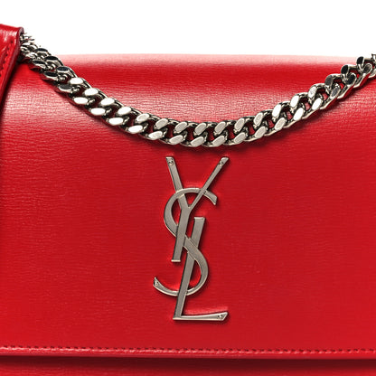 Saint Laurent Calfskin Medium Monogram Sunset Rouge Eros 9 of 11