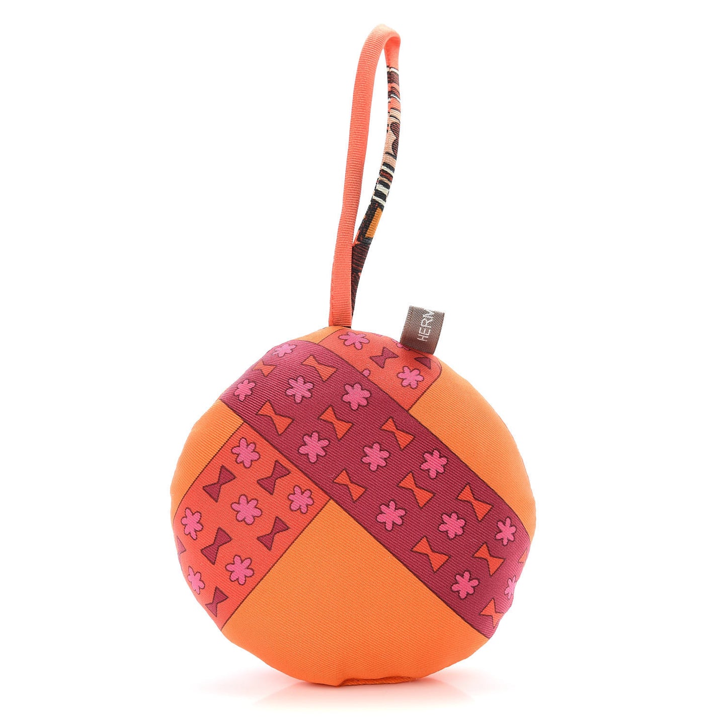 Silk Petit H Round Ornament Charm